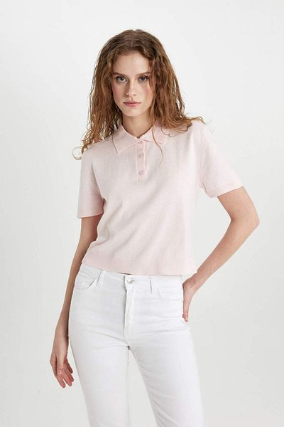 DeFacto Regular Fit Polo Yaka Kısa Kollu Triko Tişört C4534AX24SM