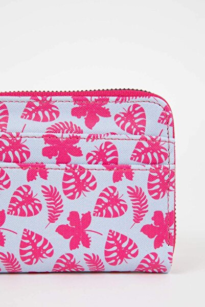 DeFacto Kadın Yaprak Desenli Suni Deri Cüzdan C0887AXNS