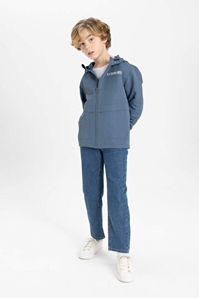 DeFacto Winddichter Regenmantel mit Kapuze für Jungen B1834A824SP