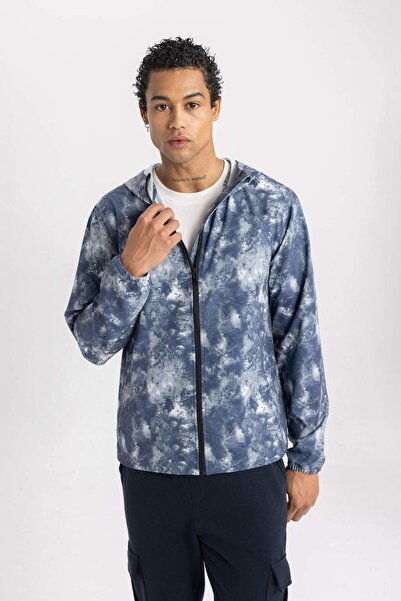 DeFacto DeFactoFit Mevsimlik Baharlık Mont Su İtici Slim Fit Dar Kesim Kapüşonlu File Astarlı Esnek Dokulu B