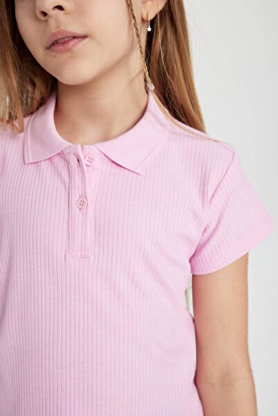 DeFacto Κοριτσίστικο μπλουζάκι πόλο με κοντό μανίκι Z7794A624SM