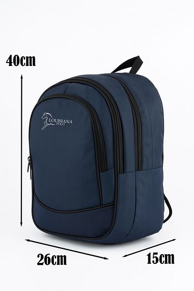 louisiana polo Rucsac școlar cu 3 compartimente, bleumarin 2450