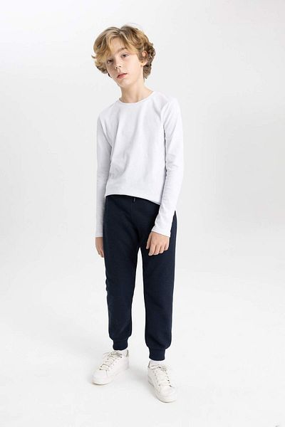 DeFacto Pantaloni de sport de bază Pique cu fermoar pentru băiat B5755A824SP