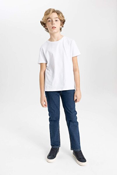 DeFacto Αγόρι Straight Fit Standard Leg Jean Basic Παντελόνι B5565A824SM