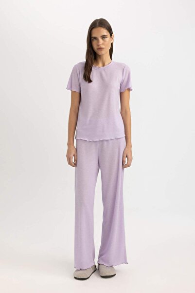 DeFacto Fall in Love Regular Fit Waffle Casual Pizsama Alsó B6459AX24SP