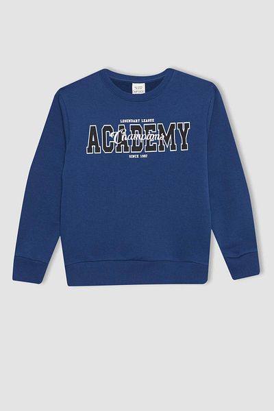 DeFacto Boy's Crew Neck Printed Sweatshirt B7103a824sp