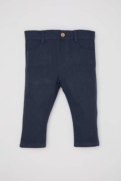 DeFacto Pantaloni din Gabardină cu picioare drepte în dungi pentru bebeluși B9254A524SP