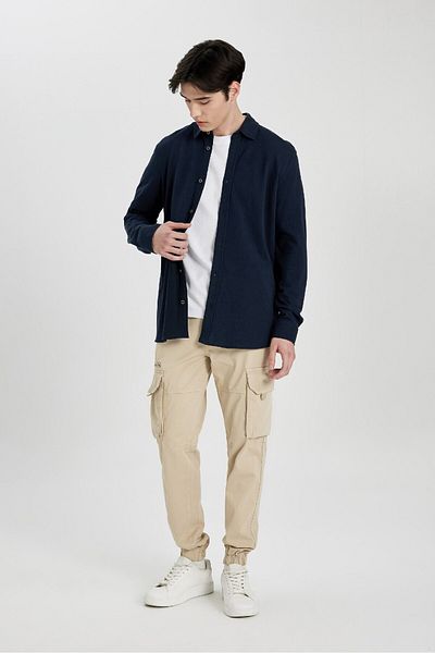 DeFacto Pantaloni tactici de jogger - Fit regulat, buzunar cargo, B6146ax24sp