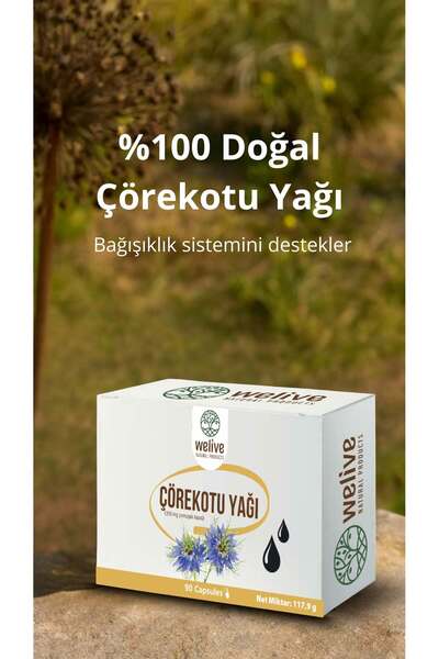 Welive Çörekotu Yağı 90 Kapsül – Soğuk Sıkım, %100 Doğal,