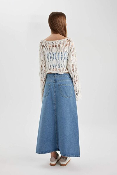 DeFacto Long Fit Jean hosszú szoknya B8296AX24SP