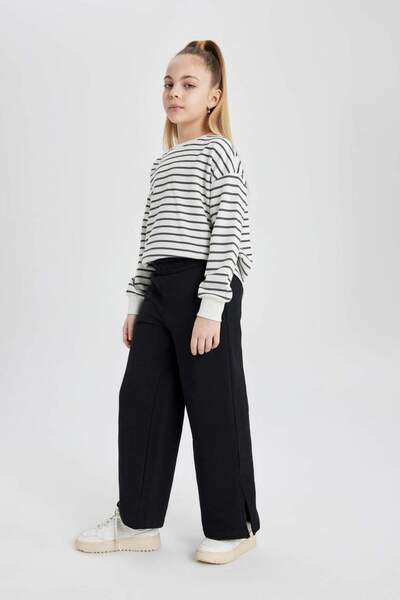 DeFacto Kız Çocuk Wide Leg Geniş Yırtmaçlı Paça Pantolon C0310A824SM