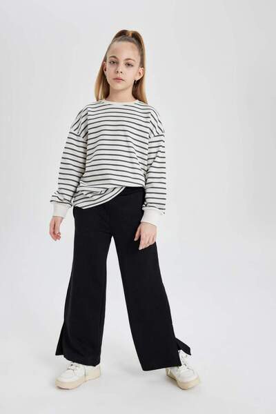 DeFacto Kız Çocuk Wide Leg Geniş Yırtmaçlı Paça Pantolon C0310A824SM