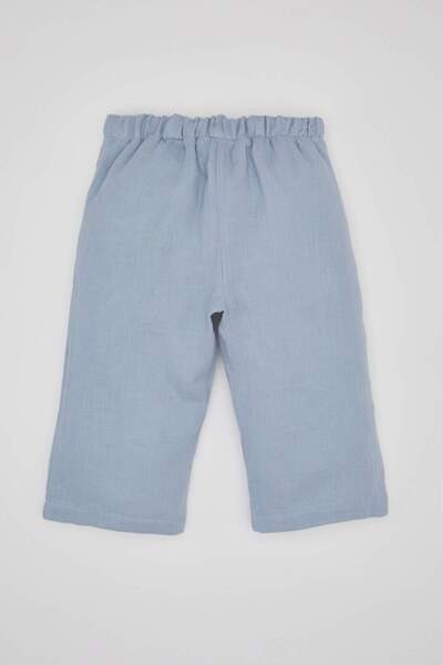 DeFacto Baby Girl Elastic Waist Wide Loose Leg Muslin Trousers B9459A524Sp