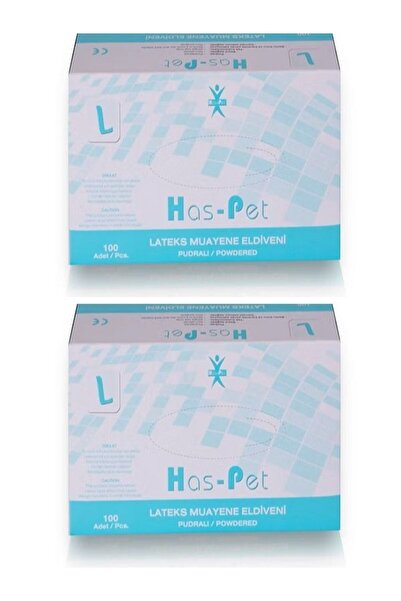Has-Pet قفازات طبية مسحوقة باللون الأبيض، عبوة من 100 قطعة، قفازات لاتكس مقاس...