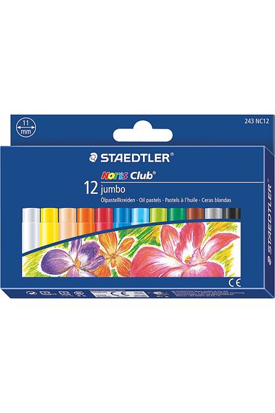 Staedtler 243 Nc Noris Club Jumbo Oil Pastel Paint – (12 or 24 Color Options)