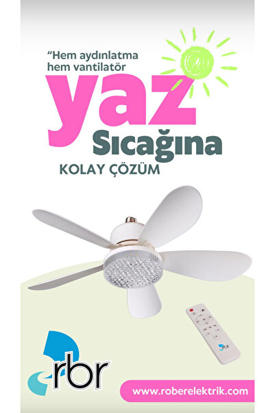 RBR Sessiz Fanlı LED Ampul – Tavan Vantilatörü- E27 Duy, Serinletici Fan Özelliği