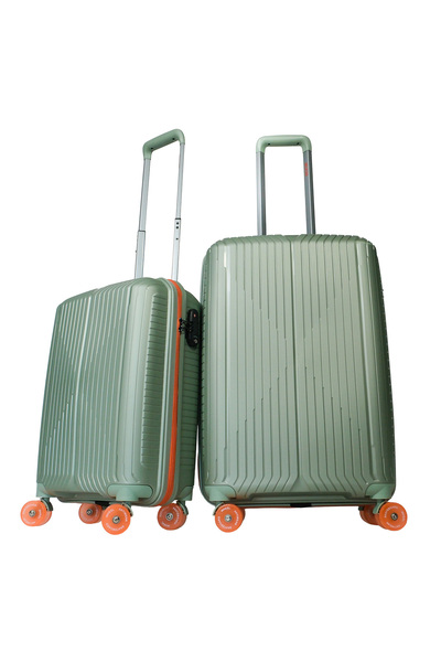 GROUND Sirius 2'li Valiz Seti Orta-Kabin - Kaykay Tekerlekli – Mint Yeşili - ...