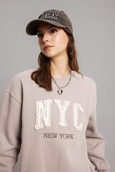DeFacto Regular Fit Bisiklet Yaka İçi Yumuşak Tüylü Sweatshirt Tunik B9299AX24SP
