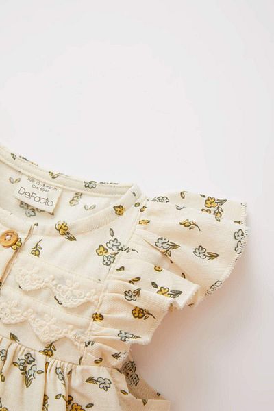 DeFacto Baby Girl Floral Sleeveless Twill Dress B9623A524Sm