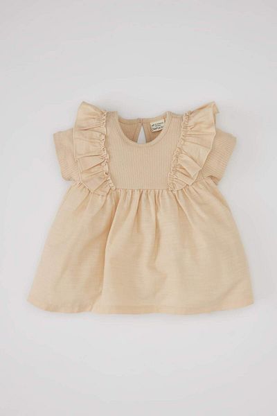 DeFacto Baby Girl Crew Neck Ribbed Camisole Short Sleeve T-Shirt B9462A524Sp