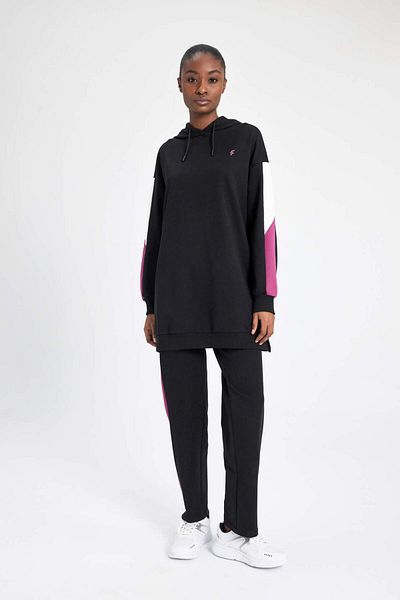 DeFacto Pantaloni de sport DeFactoFit Jogger Standard Fit Imprimați cu buzunare Partea laterală B4631AX24SP