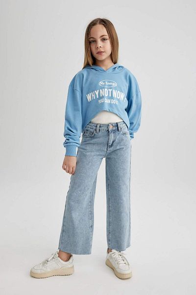DeFacto Pantaloni de blugi pentru fete cu picioare late B4947A824SP