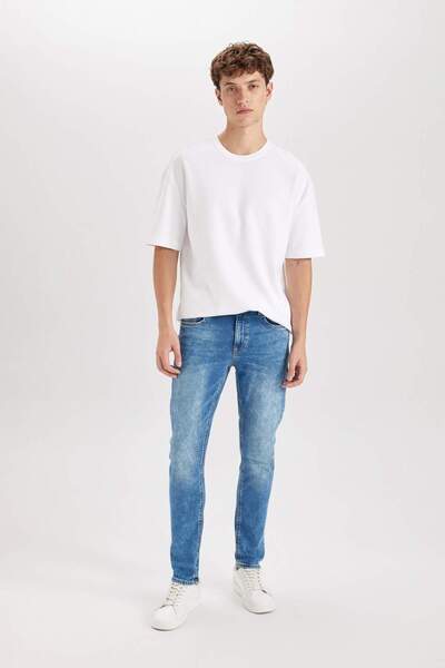 DeFacto Carlo Skinny Fit Екстра вузький крій, нормальна талія, екстра вузькі штанини, джинси B4672AX24SP