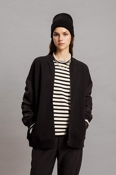 DeFacto Tricou cu mânecă lungă în dungi, cu croială obișnuită, tunică C0276ax24sp