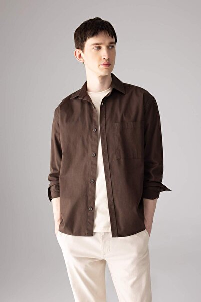 DeFacto Relax Fit Polo Yaka Gömlek Ceket B3676AX24SP