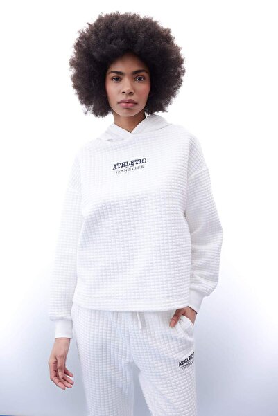 DeFacto DeFactoFit Oversize Geniş Kalıp Kapüşonlu Kapitone Sporcu Sweatshirt B4599AX24SP