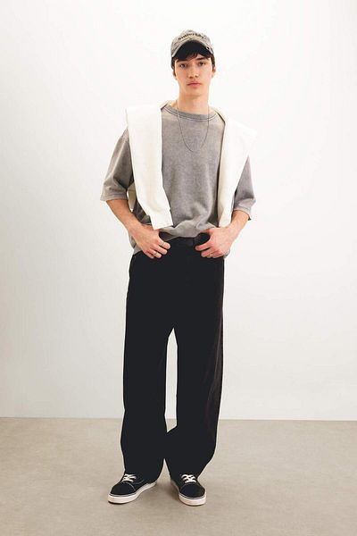 DeFacto 100% bumbac, largi, largi, cu talie normală, pantaloni de jeans cu picioare largi B5789AX24SP