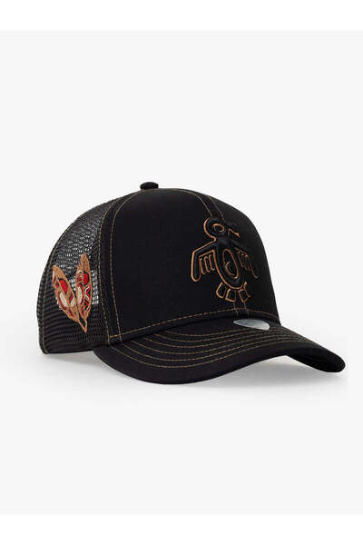 RustandRich The Indians Collection - Women's Men's Black/Gold Hat - Red Indian New Cap