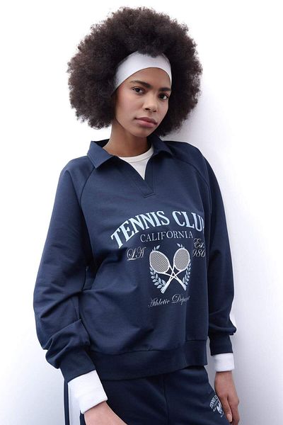 DeFacto Sportovní mikina DeFactoFit Oversize Wide Fit Polo Neck B4597AX24SP