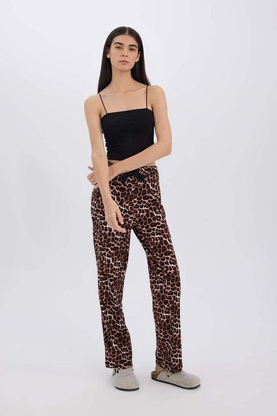 DeFacto Fall in Love Thin Strap Crop Cotton Black Underwear Y2249Az24Sp