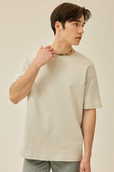 DeFacto Comfort Regular Fit Comfortable Fit Crew Neck Printed Short Sleeve Heavy Fabric T-Shirt B4220Ax24Sp