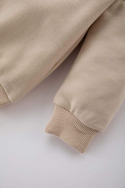 DeFacto Mikina pro chlapce s potiskem, kulatý výstřih, měkká chlupatá C2473A524SP