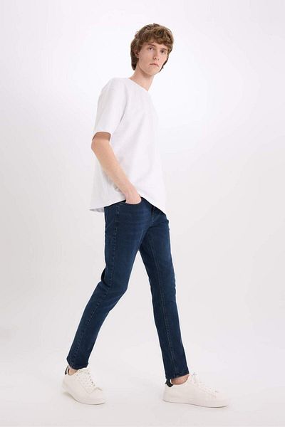 DeFacto Carlo Skinny Fit - Talie normală, Blugi cu picior extra îngust B3620ax24sp