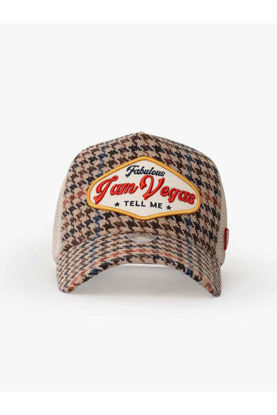 RustandRich Beige Men's and Women's Trucker Hat - City's Collection Vegas