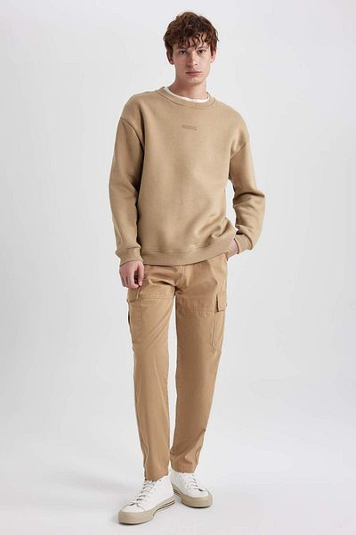 DeFacto Gabardine Pants Relax Fit Cargo Pocket Straight Leg A9071Ax23Au