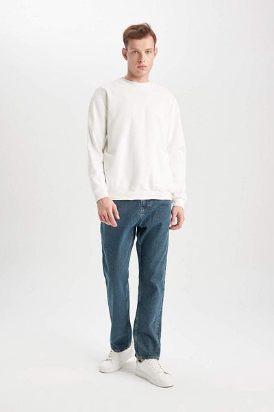 DeFacto Straight Fit Regular Fit Regular Waist Tube Leg Jean Pants B4683Ax24Sp