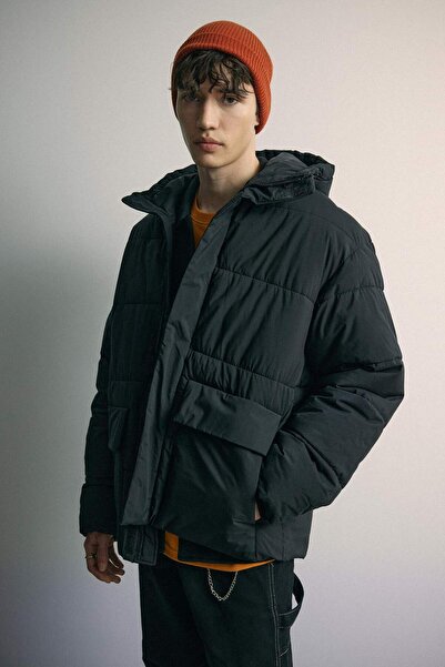 DeFacto Şişme Mont Kapüşonlu Fermuarlı Çift Cepli A2540AX23WN