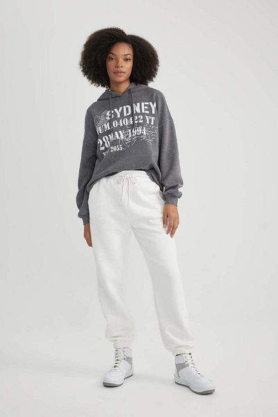 DeFacto Pantaloni de sport Jogger groși, cu potrivire standard, talie, picioare elastice, de bază, drepte, lungi, S7370AZ24SP