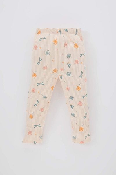 DeFacto Baby Girl Floral Long Sleeve Ribbed Camisole Pajamas Set B9237A524Sp
