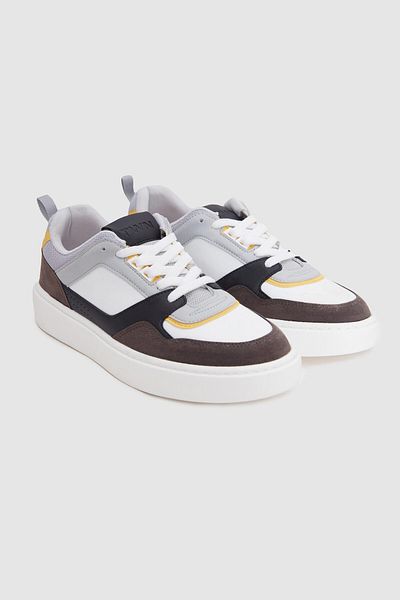 Twn White Thick White Sole Lace-Up Sneaker Shoes