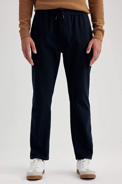 DeFacto Fleece Jogger Pants Waist Lace-Up Elastic Pocket Straight Leg A8036Ax23Au
