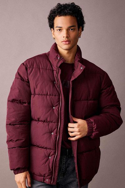 DeFacto Stand Collar Puffer Jacket with Zipper and Snap Pocket A2519Ax23Wn