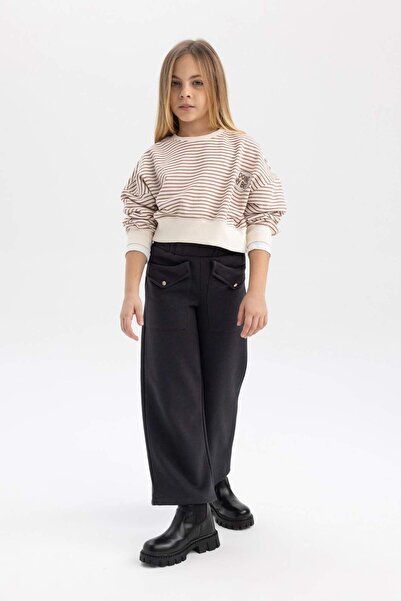 DeFacto Kız Çocuk Wide Leg Eşofman Altı B3412A823WN