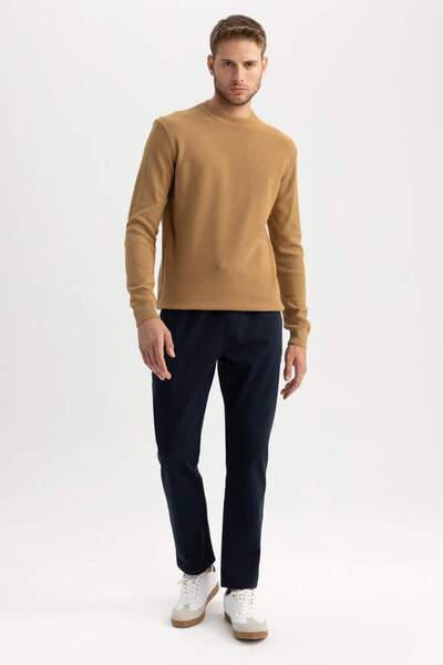 DeFacto Fleece Jogger Pants Waist Lace-Up Elastic Pocket Straight Leg A8036Ax23Au