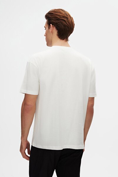 Twn Oversize White Printed 100% Cotton T-Shirt