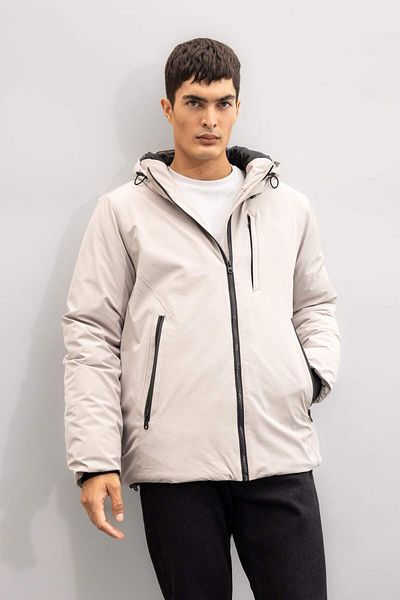 DeFacto Water Repellent Hooded Zipper Pocket Coat A2620Ax23Wn